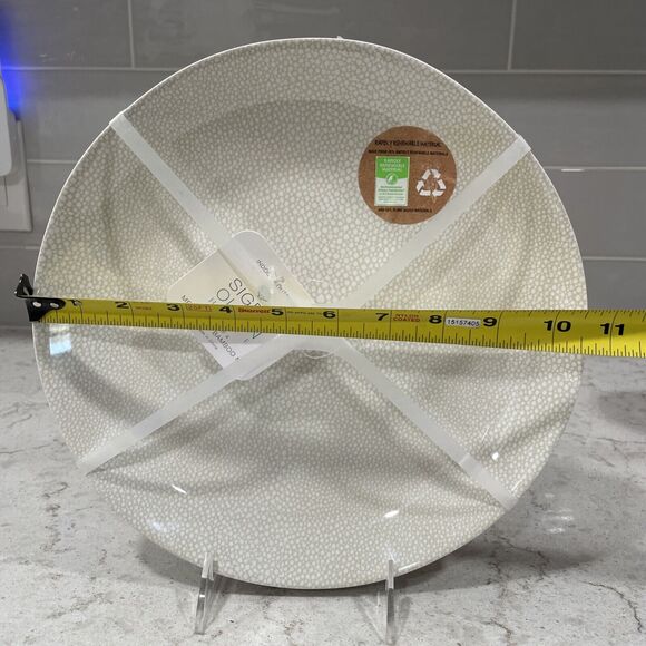 Set 4 Crackle 11” Melamine Dinner Plates Sigrid Olsen Coastal Sea Life Ocean - Picture 2 of 9